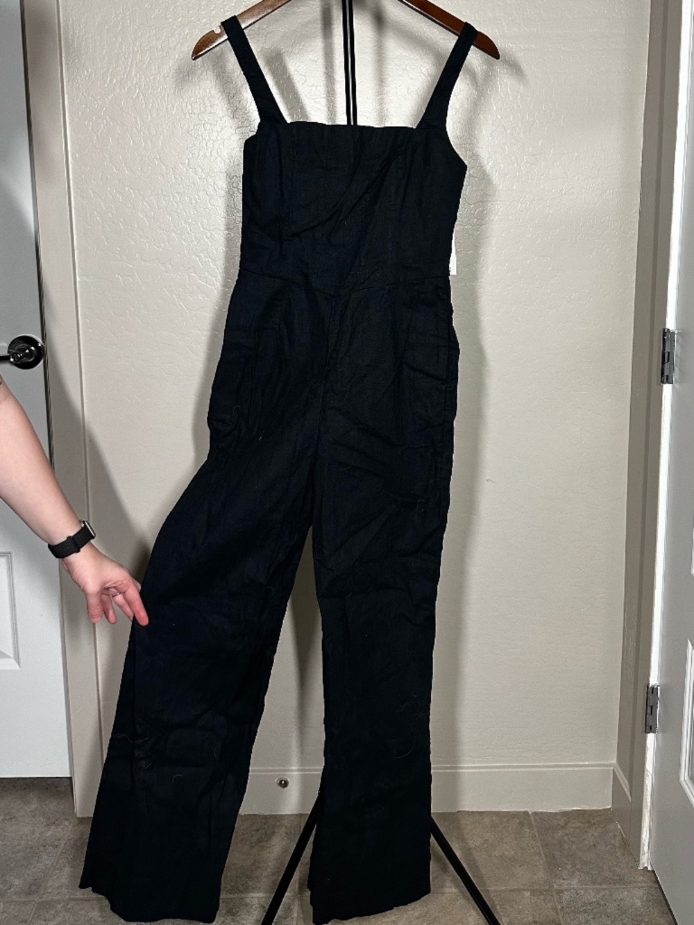 Abercrombie & Fitch Black Wide Leg Jumpsuit Size XS Petite
